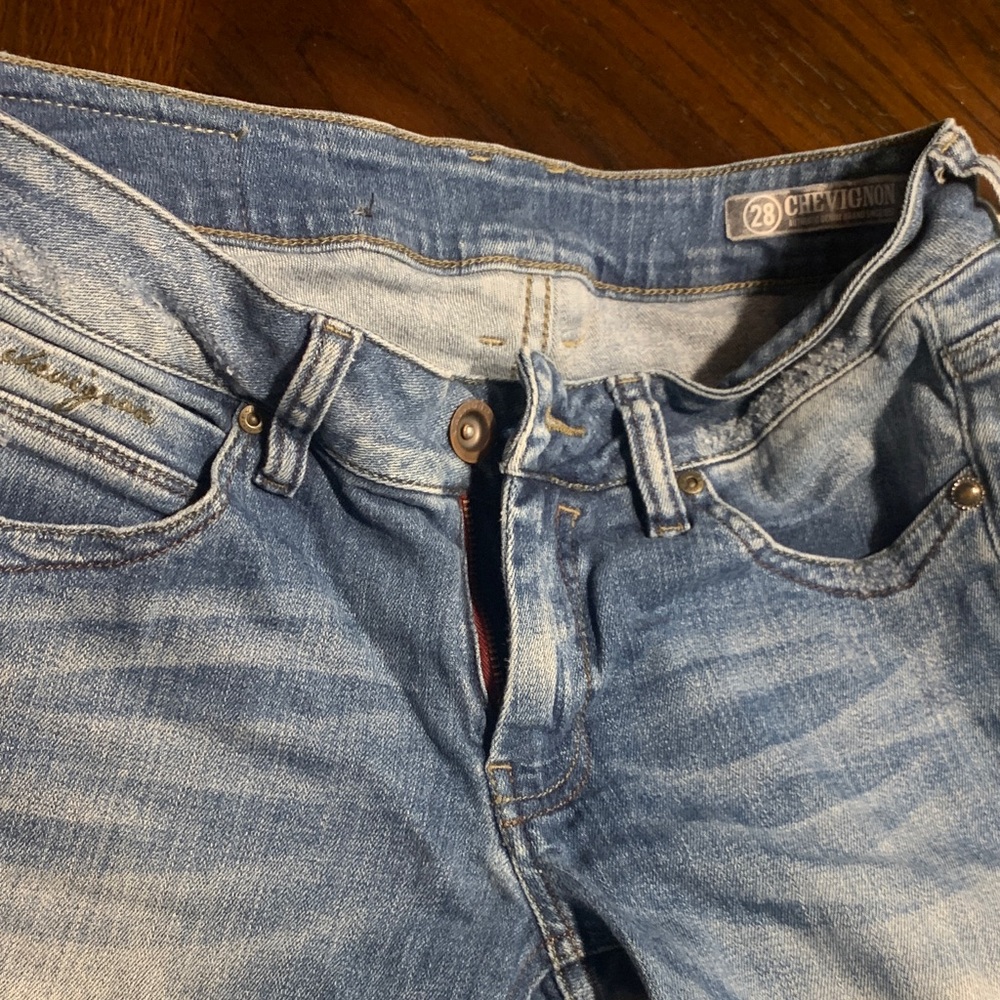 Chevignon womens Light Blue Slim Jeans size 28